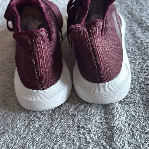 Adidas Women's Burgundy Sparkly Sneakers - Picture 4 of 5